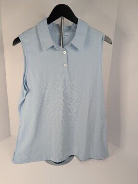 Haymaker Size Large Sleeveless Polo Top - Light Blue